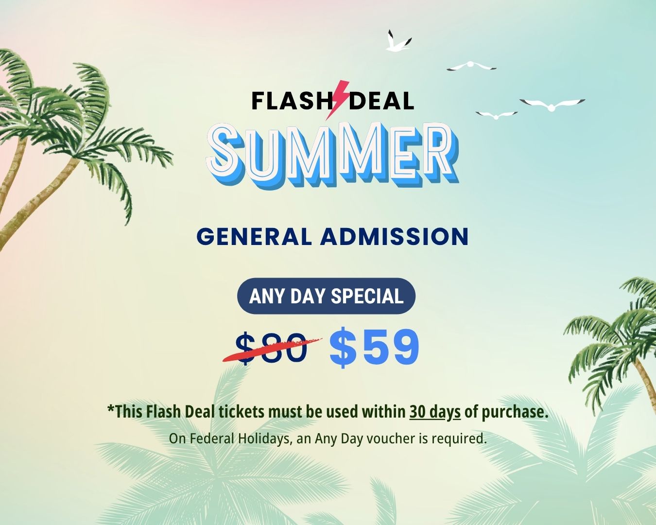Summer FLASH DEAL – Any Day General Admission