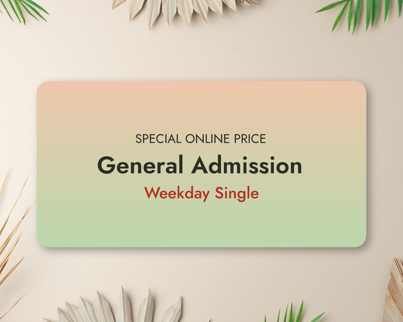 Weekday General Admission for One